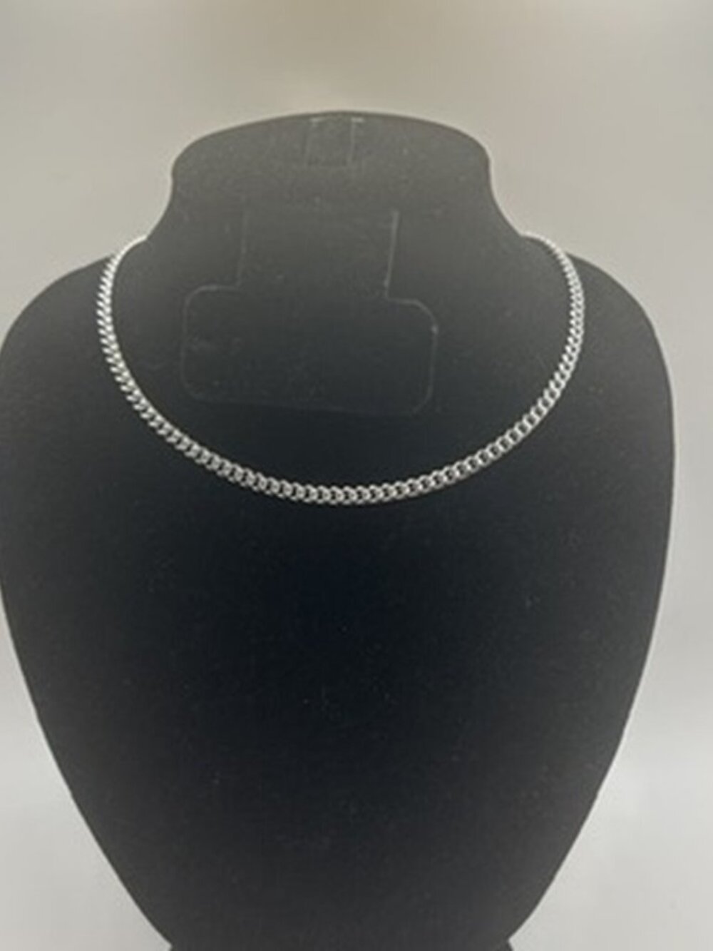 Real Silver Cuban Chain Stainless Steel 4mm 16 Inch Plated Durable Womens